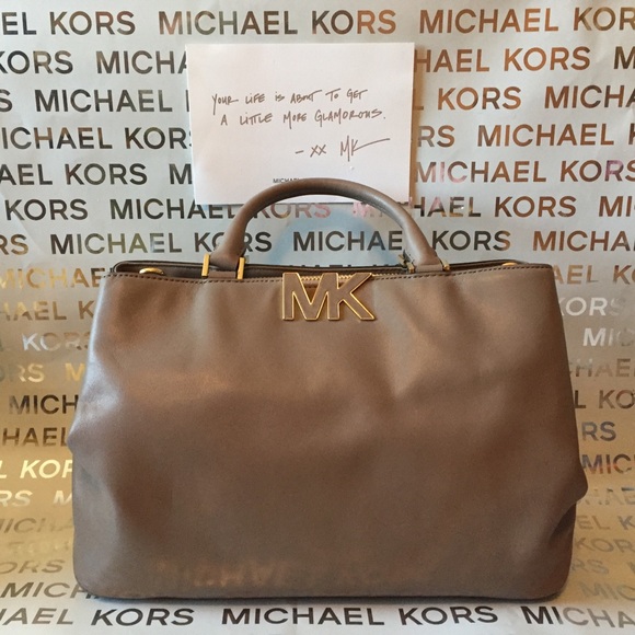 Michael Kors Florence Satchel- Dark Dune - Picture 1 of 7